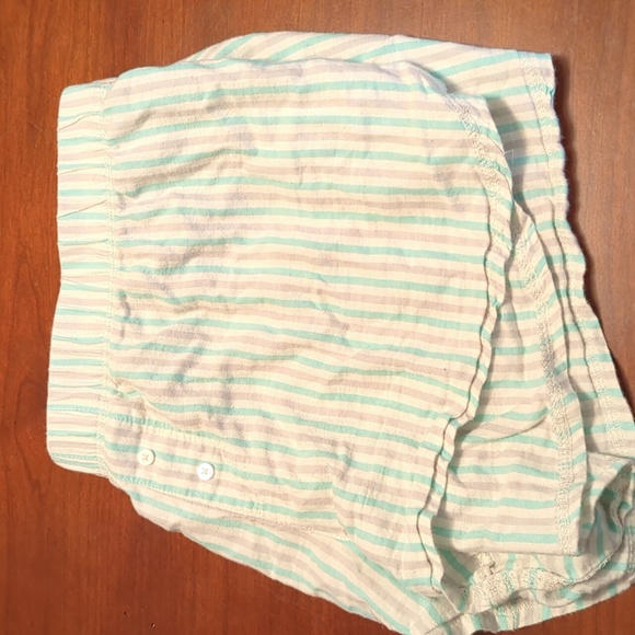 Xhilaration Large Teal stripped pajama shorts - Picture 4 of 5